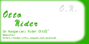 otto mider business card